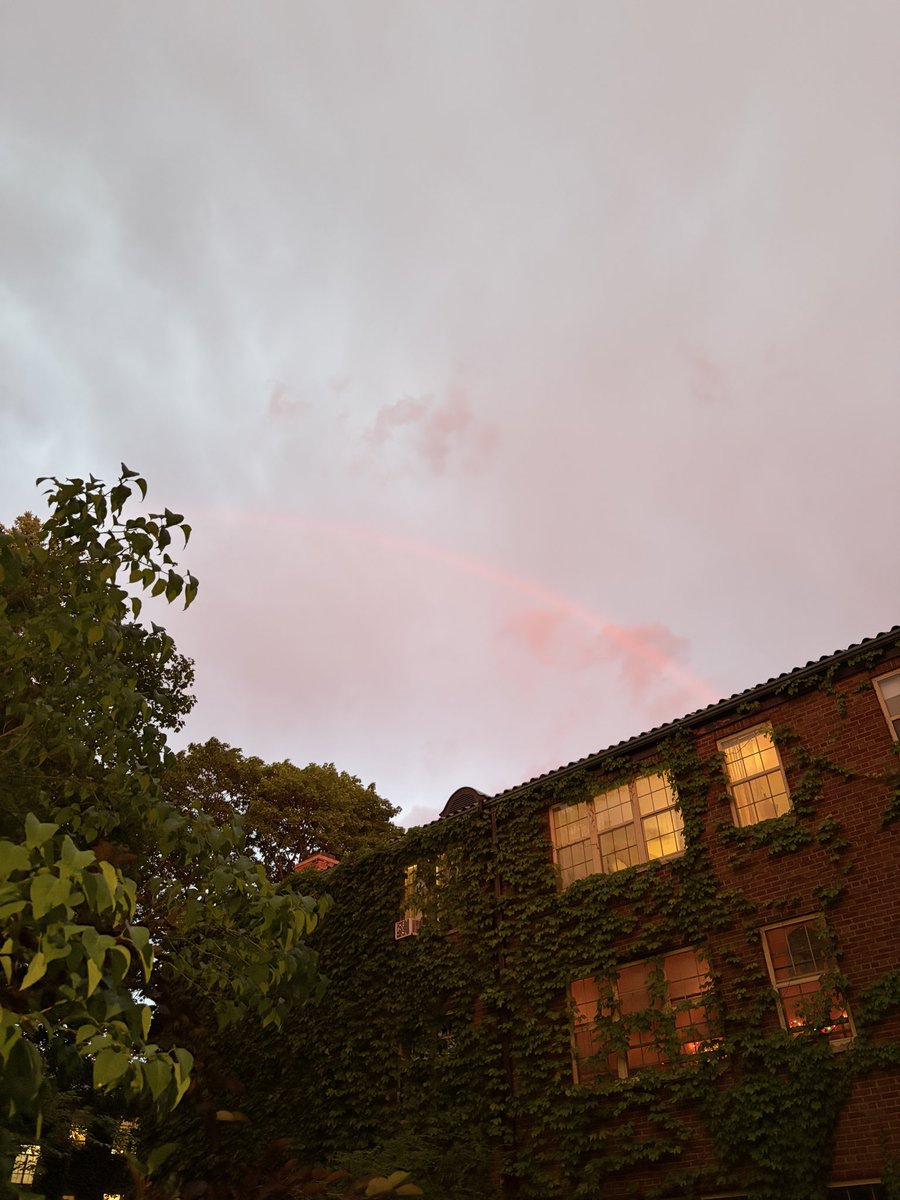 jessimikuh's tweet photo. the storms fucking passed us again but at least we got this gay ass rainbow so happy pride i guess https://t.co/1CjbbvuL99