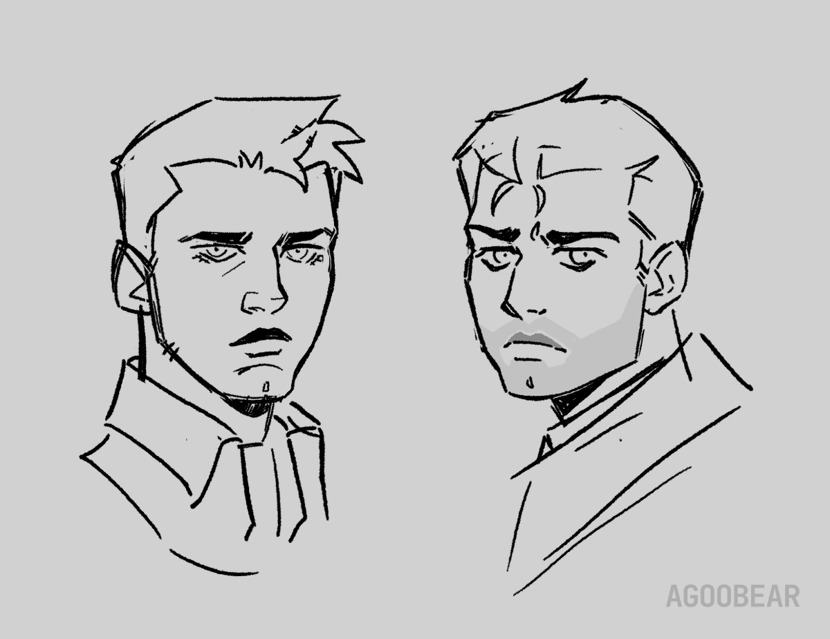 agoobear's tweet photo. Since my recent ramblings have managed to attract fellow SPN/Destiel enjoyers, I figured I'd post these stylization studies I did while learning to capture their likenesses. Dean was a huge pain to get down but I eventually figured him out! https://t.co/AZGhDDLACo