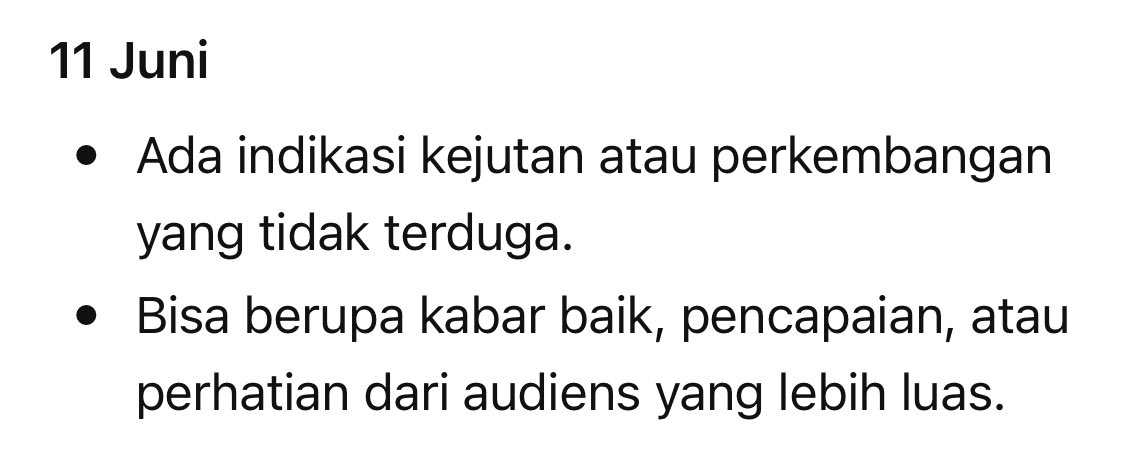 chip_sahoyy's tweet photo. abis liat saju Treasure 7hari kedepan, dan muncul ini di tanggal 11 juni, ini tanggal pas banget mereka ke mcd😭 anggap ini sebagai afirmasi bukan ramalan jadi claim energi positif nya ya teume🥹🍀 https://t.co/jm8B5u0Ewv