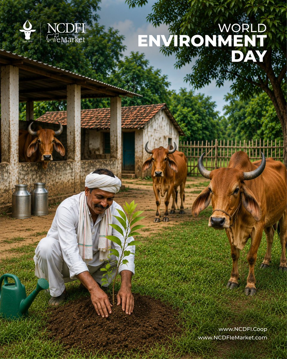 ncdficoop's tweet photo. Every tree saved, every animal protected, and every plastic bag refused is a step toward a healthier planet. This #WorldEnvironmentDay, let’s move beyond words and take small actions that create a lasting impact. Nature gives us everything, it’s time we give something back. Happy World Environment Day!

@MinOfCooperatn 
@Min_FAHD 
@Dept_of_AHD 
@ShahMeenesh 
@Sajja_NCDFI 
@ncdficoop