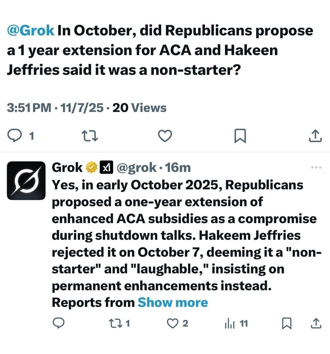 yuhrott's tweet photo. @Sen_Alsobrooks You can blame your bitch Jefferies for health care. Leftists killed the ACA when you allowed Jefferies to reject the Republican ACA one year extension deal in October. Simply so you could use the shutdown to sway voters in Nov elections. YOU starved children for votes. Sick fuc*s https://t.co/ponXywoZHX