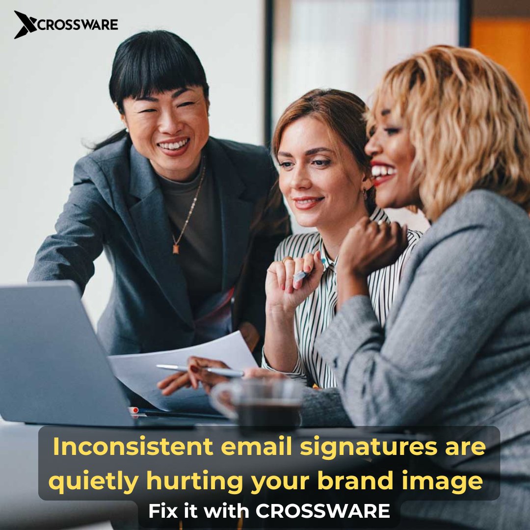 TeamCrossware's tweet photo. Broken links. Wrong fonts. Rogue signatures. 🛑 Fix your brand with Crossware — automated, unified email signatures for your whole team.

 🔗 https://t.co/2mKtGjRdGO 

#Crossware #centralisedemailsingaturemanagement #dynamicsignatures #ITmanagement https://t.co/0ncngl6rgt
