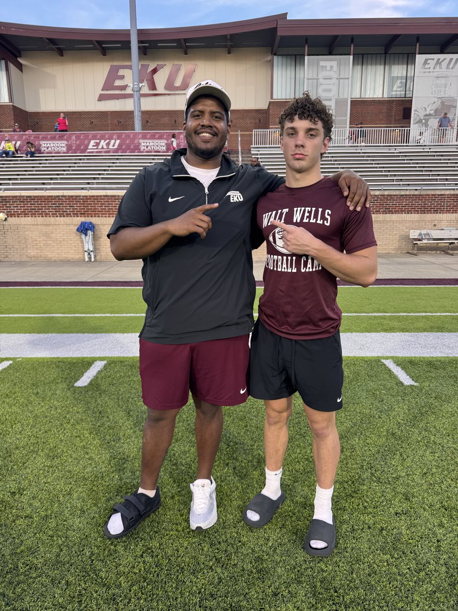 Walker_Summers_'s tweet photo. Had an amazing time at EKU today. Enjoyed competing and learned a lot from great coaches. 
@SouthWarrenFB @Coach_IMcClain @EKUWWells @MaxwellSmithEKU https://t.co/DRbkYyNyhu