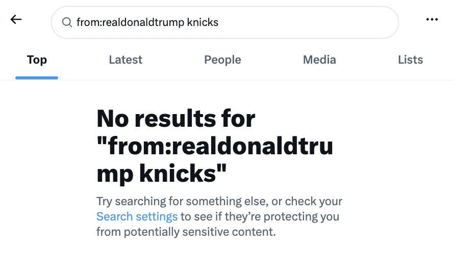 MarlowNYC's tweet photo. he hasn't tweeted about the knicks once in the 17 years he's been on the platform https://t.co/zXJq2c4Xnd