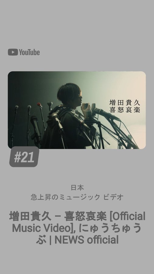 Blockwhilemode's tweet photo. こっちもこっちでレベルが違うなぁ
京本さんは2日で急上昇ランキング10位まで上がってきた。
増田さんは喜怒哀楽初公開から4日くらい経っても最高順位21位。
山田さんはちょっとわかん���いけど、グループ兼任しててソロ活動してる人って差が大きいよね https://t.co/O6THnkMQbF