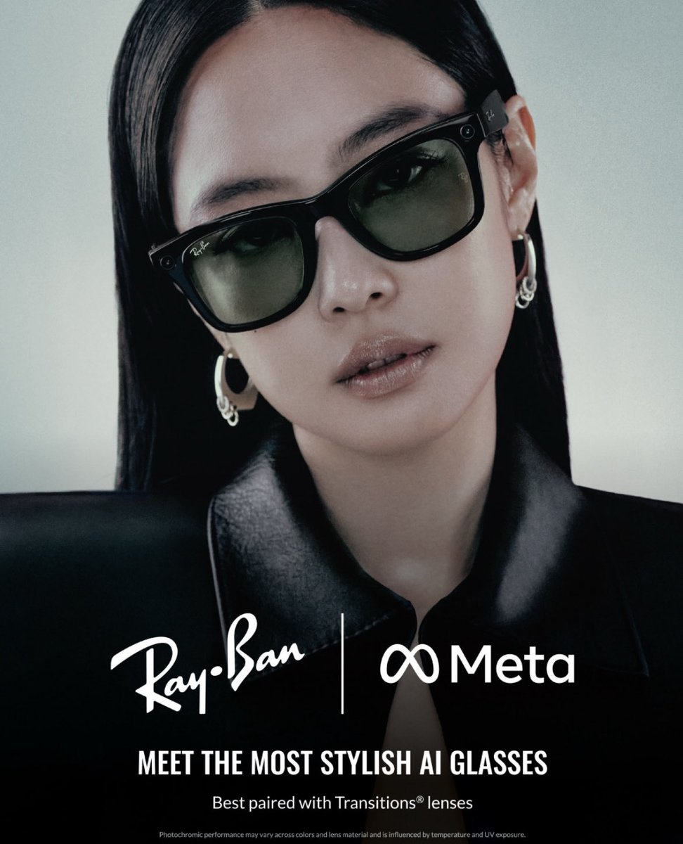 tjruby_'s tweet photo. #JENNIE Ray-Ban Meta - WAYFARER sunglasses ranked #1 in MUSINSA NEW https://t.co/9aiPBGtYBM