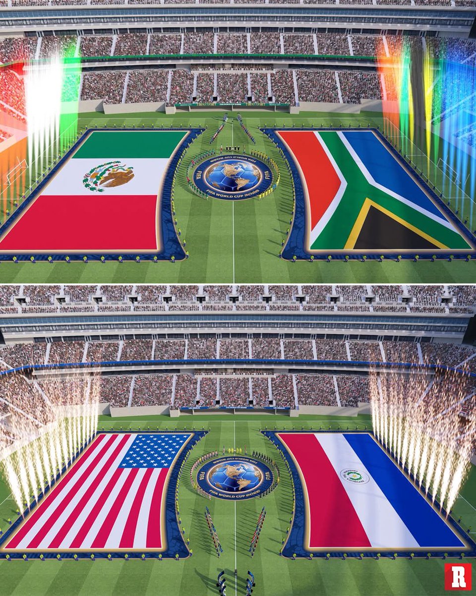 record_mexico's tweet photo. Será ESPECTACULAR 🎆

La ceremonia de los Himnos en los partidos del Mundial, tendrán novedades. Todos los jugadores incluyendo a los suplentes, se reunirán al centro del campo, desplegarán banderas enormes y habrá distintas luces como: Humos, chisperos y fuegos artificiales. https://t.co/yUCn8ENdyk