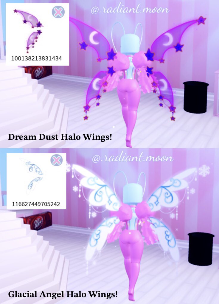 Vanity_M00n's tweet photo. @RoyaleHighValks
โจ๐ค Random Halo Wings pack made by me!! ๐คโจ
Compatible with Fallen Fae wings!! ๐ค
#royalehigh #RHCommunity #rhtc https://t.co/TeHBcf0U6N
