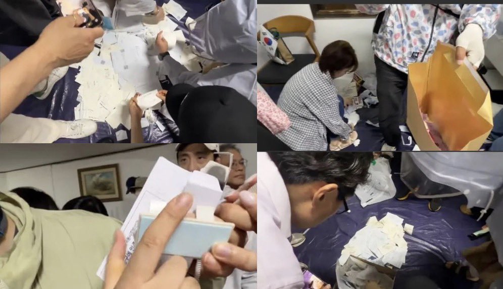 KORROOFTOPARODY's tweet photo. 🚨잠실 내부에서 발견된 투표지!!!! 

잠실 투표소 내부에 유권자들 정보와 투표용지가 그대로 있습니다 투표용지 없다더니 

없던게아니라 투표권 주권조차 하지 못하게 
막은���이였다!!! https://t.co/vRsnVnI05N