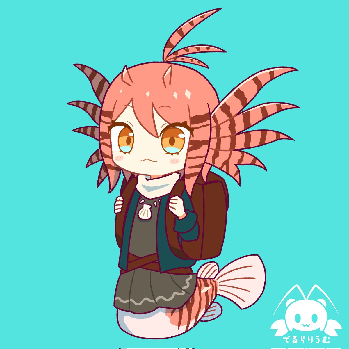 「人魚の話題があったらしいので最近描いた人魚見て」|でるらご⭐絵仕事募集中のイラスト