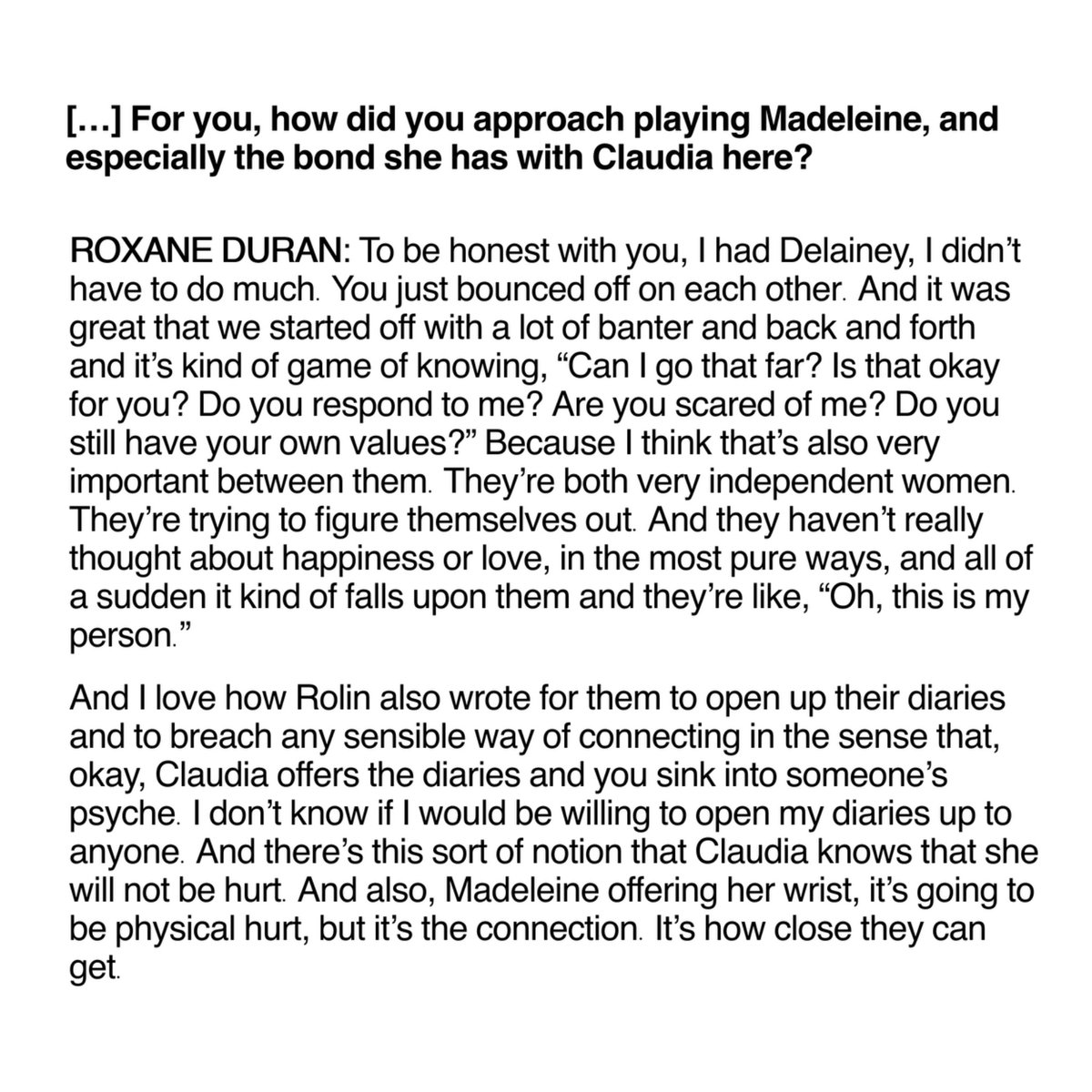 claudinethinker's tweet photo. “…Madeleine offering her wrist, it’s going to be physical hurt, but it’s the connection. It’s how close they can get.” 

🔗: https://t.co/wLBBYQ5AFe https://t.co/FhKaQV6YC0
