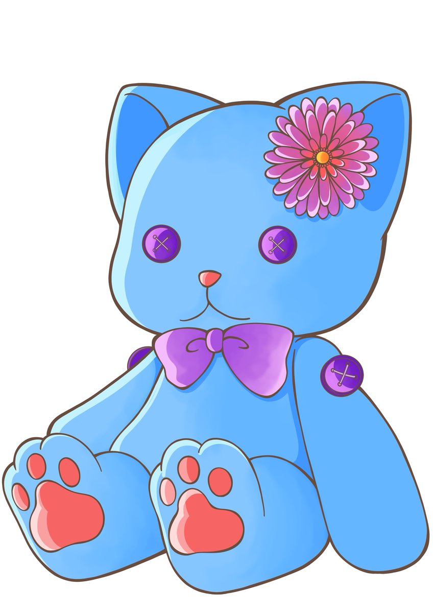 createrssc's tweet photo. おはようございます⛅️sc横浜です  
メンバーさんのイラストをご紹介します！

ぬいぐるみ用に描いてくださったイラストになります✨
お目目や肩に施されたボタンがぬいぐるみらしさがあり、足裏の肉球がアクセントカラーになっててとても可愛らしいですね🥰

#サブカルクリエイターズ横浜 #SCArt https://t.co/T5ao8DbMtP