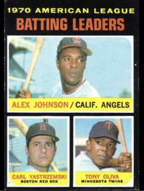 djlordron's tweet photo. @TheSports_Shift Batting Champion Alex Johnson, .329 in 1970 &amp; no other Angel has done it in its franchise history. #LA #California #Anaheim #LAAngelsOfAnaheim #LA / #Halos #TheA-Team ⚾️🏟️🏆 https://t.co/TLrRmCcZgh