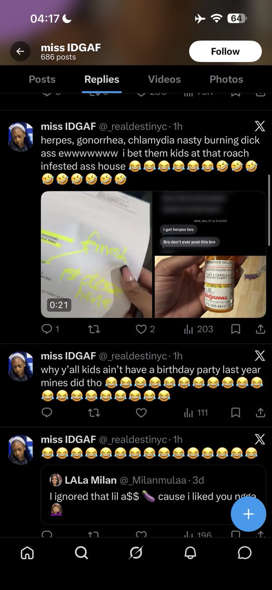 ____rauw's tweet photo. @ITSJUSSHURAYYY @_realdestinyc She posted somebodies medical records this is also illegal make sure yall lawyered up on top of her posting a minors nudes https://t.co/uYRNtYFZ5n