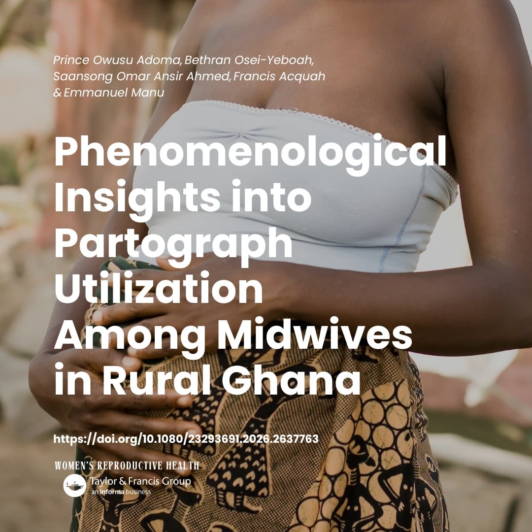 WRH_Journal's tweet photo. This study explored experiences of partograph use and its impact on obstetric care among 34 midwives in rural Ghana, using a phenomenological study design. 

https://t.co/a7jFFKebrn https://t.co/6v35bHtYTH
