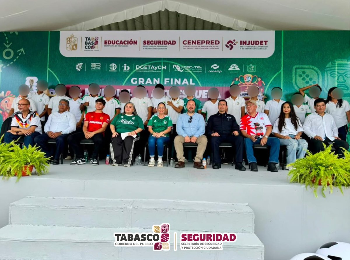 SSPCTabasco's tweet photo. ⚽🏆 Concluye con éxito “¡El Mundial va a tu Escuela!”

https://t.co/pj19r7BT7o

#GobiernoDelPueblo #ElMundialVaATuEscuela #CulturaDePaz #SSPC #CENEPRED #SETAB #INJUDET #Tabasco https://t.co/Z9nzbpBloj