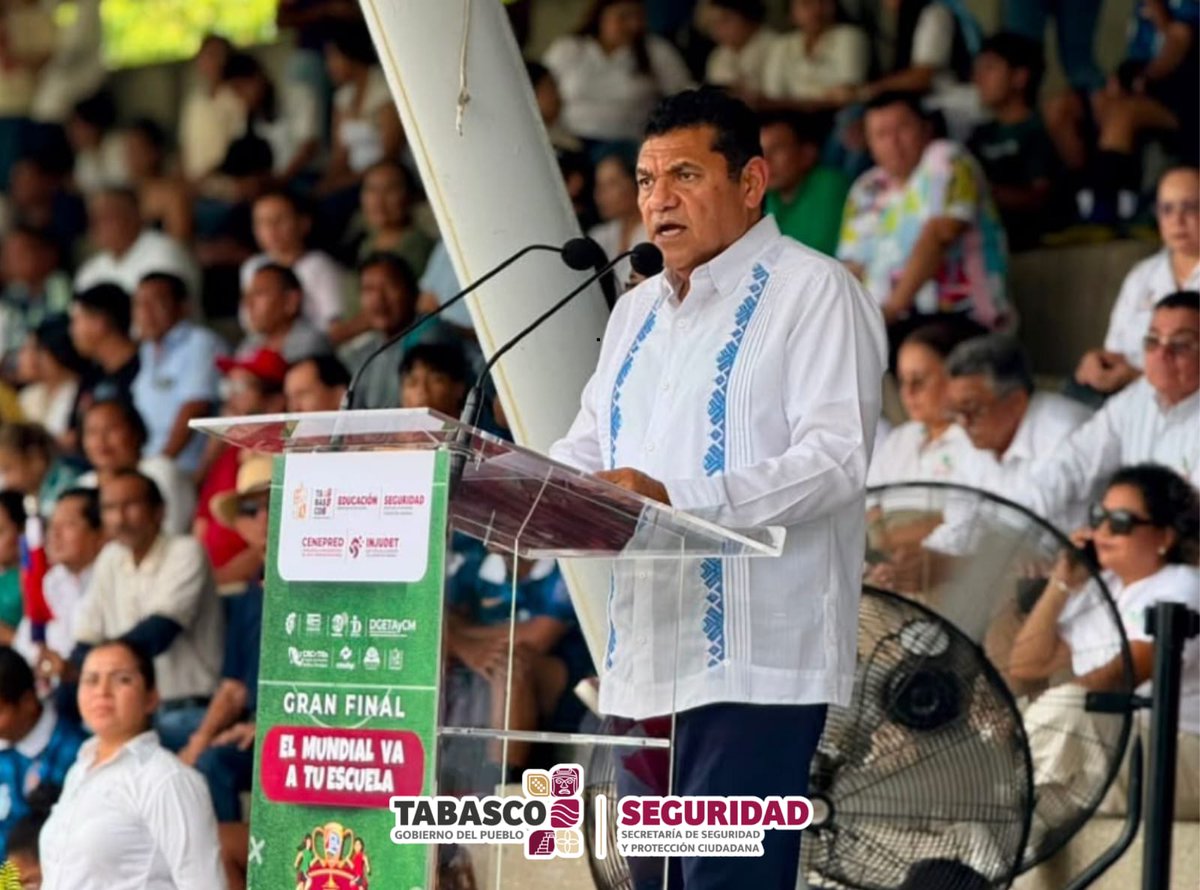 SSPCTabasco's tweet photo. ⚽🏆 Concluye con éxito “¡El Mundial va a tu Escuela!”

https://t.co/pj19r7BT7o

#GobiernoDelPueblo #ElMundialVaATuEscuela #CulturaDePaz #SSPC #CENEPRED #SETAB #INJUDET #Tabasco https://t.co/Z9nzbpBloj