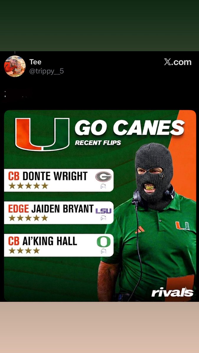 BrunyJe1987's tweet photo. @trippy__5 @Rivals @Truly_Jas @EJHollandOn3 @AiKingHall08 @jboog24_ @CaneSport @samspiegs @SWiltfong_ @ChadSimmons_ @CodyBellaire @CharlesPower 🫡🫡 https://t.co/NnGEJxQ5H6
