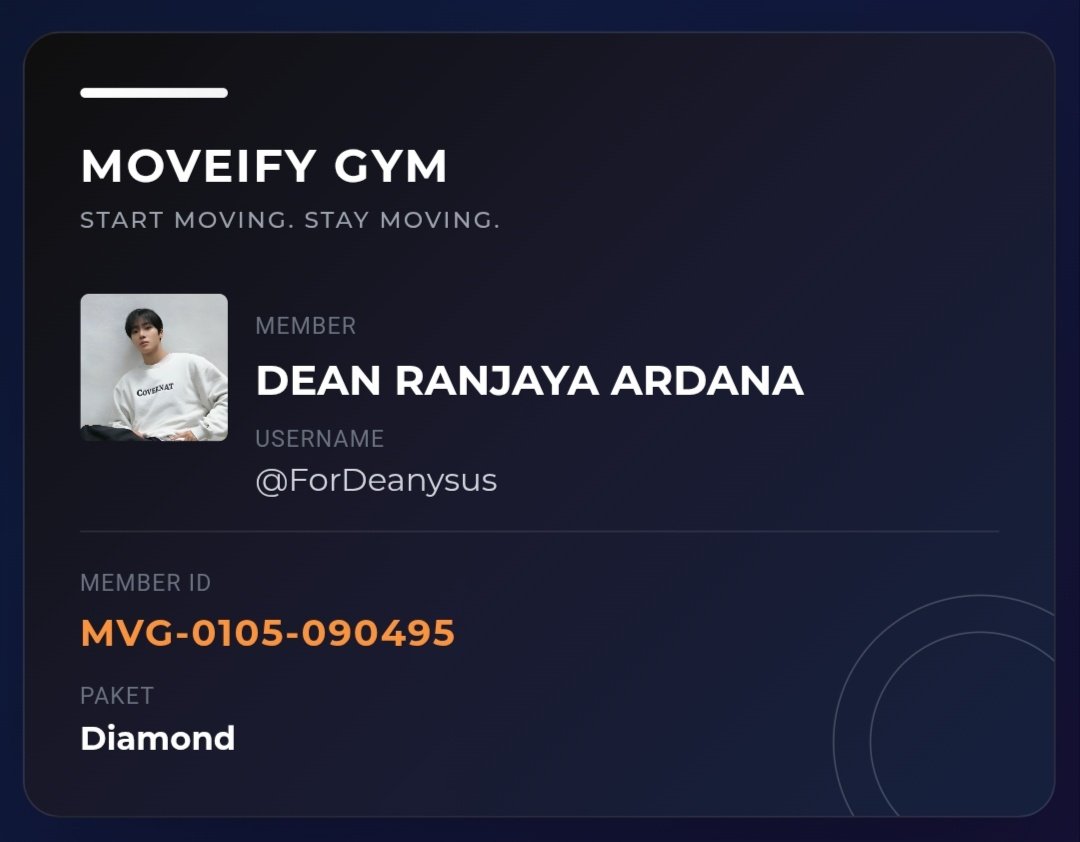 ForDeanysus's tweet photo. @MOVEIFYGYM Dean Ranjaya Ardana checked in at Moveify. https://t.co/cztLwyOkO9