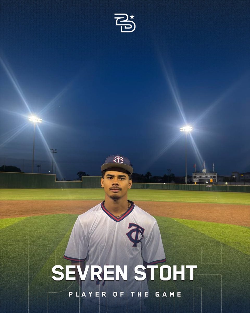 2DsportsbsbTN's tweet photo. ⭐️Player of the Game⭐️

Sevren Stoht

Twin City Blues https://t.co/z8egILB54q