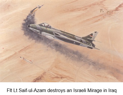 king313_11's tweet photo. 🇵🇰 On This Day — 5 June 1967

During the Arab-Israeli War, Saif-ul-Azam, serving with the Royal Jordanian Air Force, displayed exceptional courage and flying skill while defending Jordanian airspace.

Flying a Hawker Hunter, Flt Lt Saif-ul-Azam intercepted attacking Israeli aircraft over Mafraq and successfully shot down an Israeli Air Force Super Mystère, damaging another during the engagement. His decisive action helped disrupt the attack and earned him Jordan's prestigious Wisam al-Istiqlal.

His achievements remain a proud chapter in the history of the Pakistan Air Force and military aviation worldwide.

#PAF #PAFHistory #PAFHeroes #PakistanAirForce #MilitaryHistory #PakistanZindabad 🇵🇰✈️