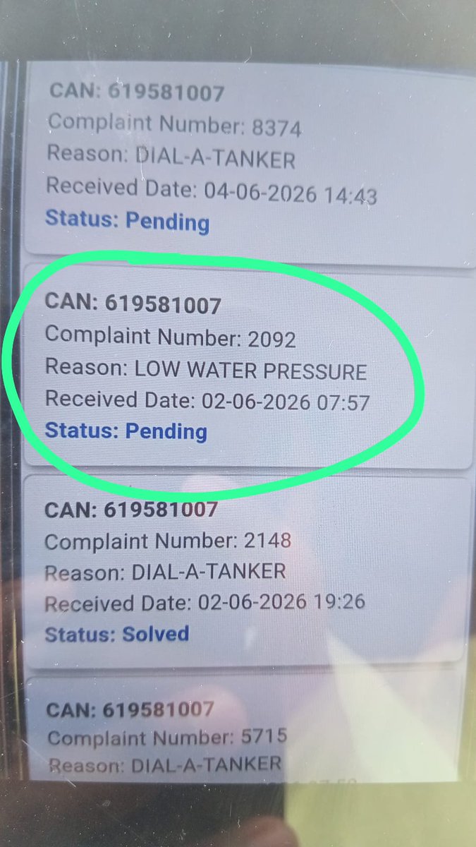 gvvsagar's tweet photo. @HMWSSBOnline @hmwssbdop 
Dear Sir/Madam, we are not getting Manjeera water for past 10 days in our lane. Before that also we were getting less water. Whereas water is coming in other lanes properly. We raised a complaint already for this. Request you to take necessary action🙏🙏 https://t.co/p5GR5Jg8ys
