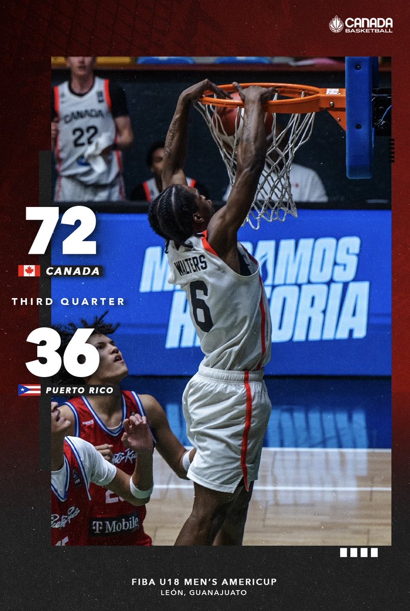 CanBball's tweet photo. Looking strong heading into the fourth! 

—

On est en bonne position à l’approche du quatrième quart!

#U18Men https://t.co/xC4LOK0iLa