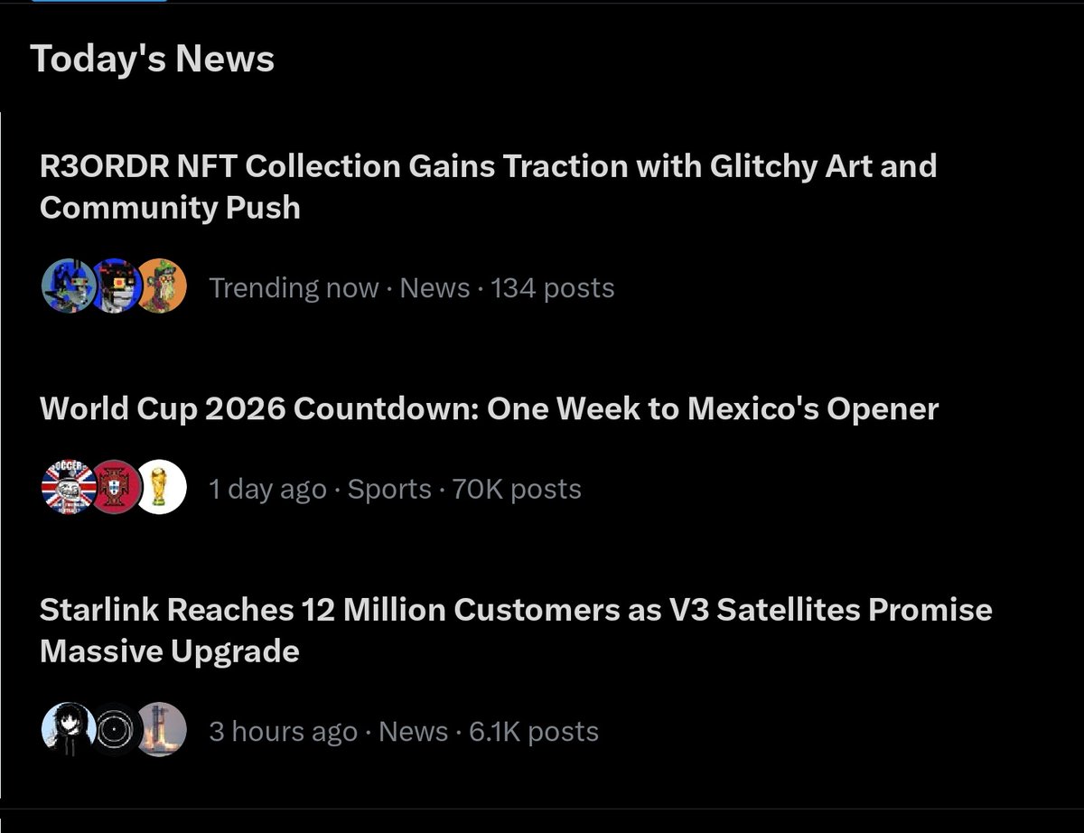Everdonnew's tweet photo. SAF3 TO SAY, "COMMUNITY IS 3VERY THING "

TR3NDING N3WS TODAY
@R3ORDR NFT COLL3CTION GAIBS TRACTION WITH GLITCHY ART AND COMMUNITY PUSH. https://t.co/fWD5YSlYsY