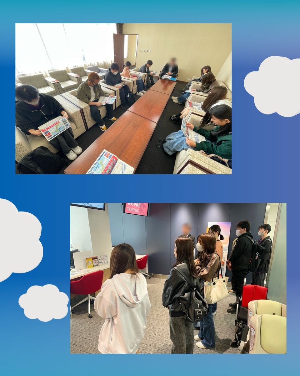 sapporo_ca's tweet photo. 北海道観光学科が札幌丘珠空港を訪問✈️

なかなか見ることのできない施設内を見学させていただき、求められるサービスの工夫について多くの学びがあったようです✨

卒業生に直接アドバイスもいただけた貴重な一日でした🌿

#札幌商工会議所付属専門学校 #札幌 #専門学校
#フィールドワーク #丘珠空港 https://t.co/wkCTB5kWtM