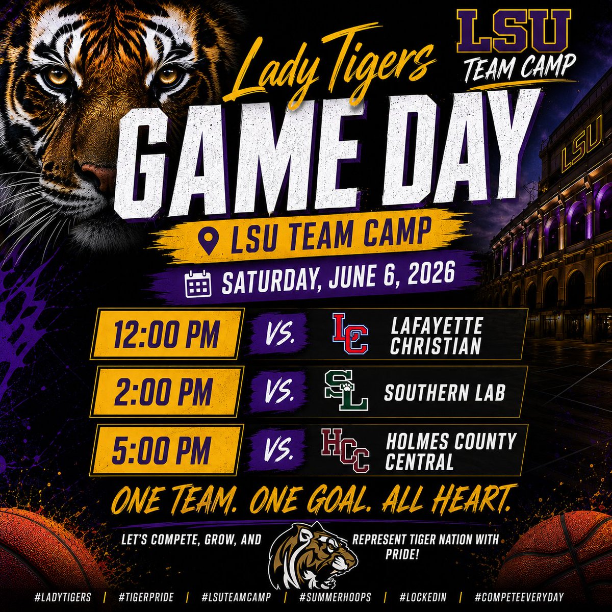 LadyTigerBBall1's tweet photo. We're locked in and ready to compete! Shout out to our parents for making it happen. https://t.co/3P2vU2opzL