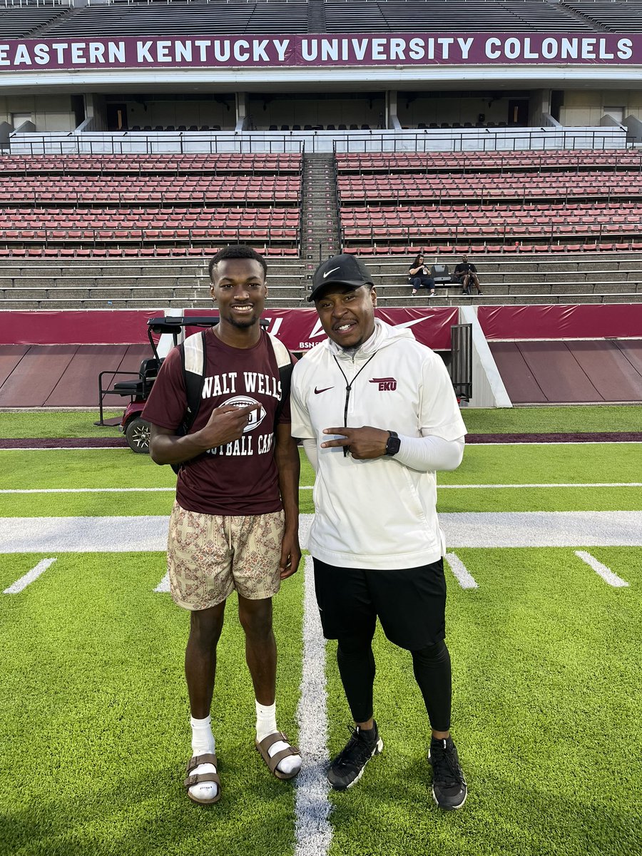 Maxise12's tweet photo. Had a great camp at EKU appreciate you for having me @MaxwellSmithEKU @Cox83Caleb @GwoodHS @CoachAdams9 @ncsa @LippertScouting @PrepRedzone https://t.co/7UCApZuUVT