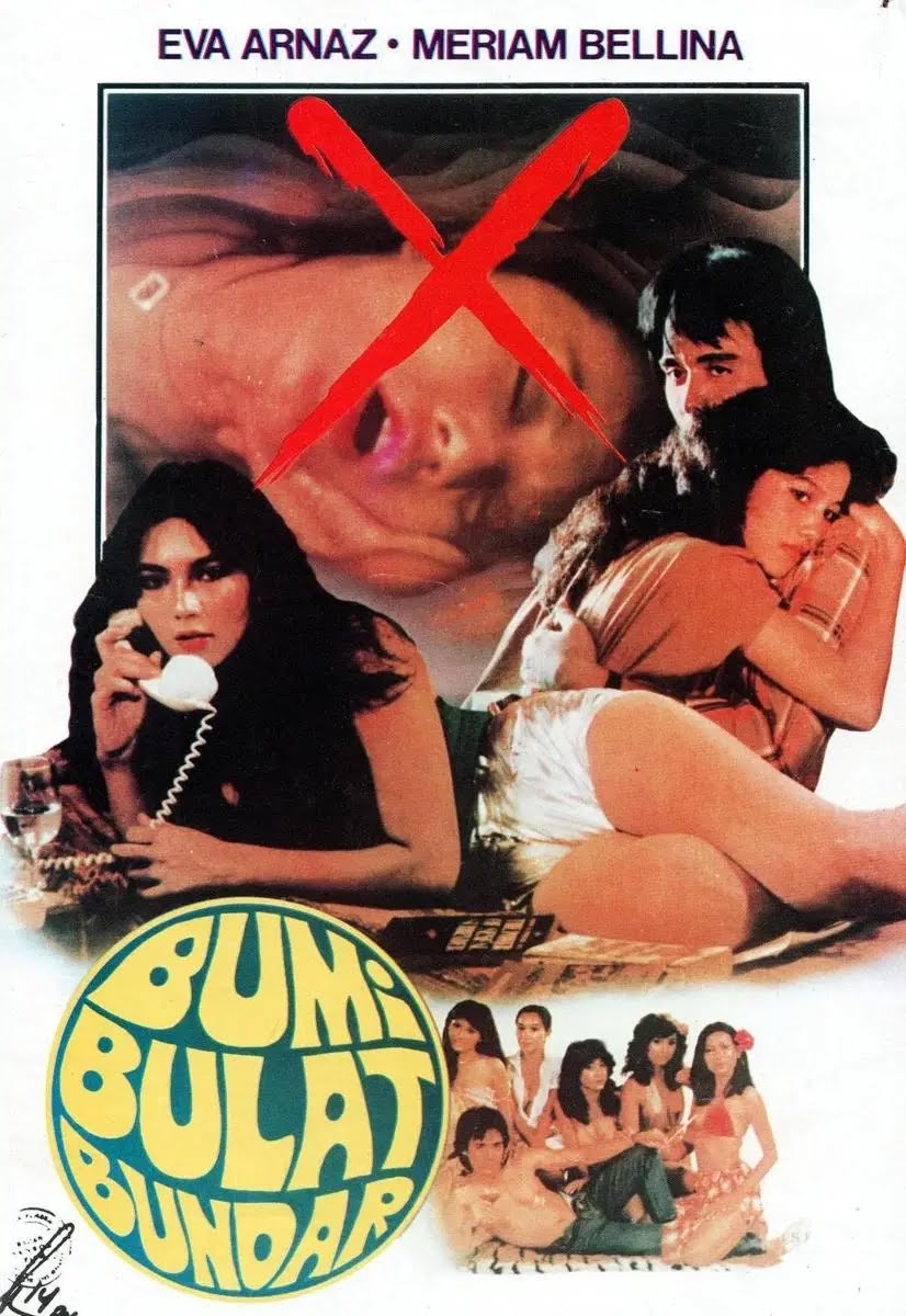 _katakita08's tweet photo. 1. Bumi Bulat Bundar. Film ini diproduksi tahun 1983. Salah satu aktris yang terkenal sering bermain film panas adalah Eva Arnaz dan ini adalah salah satu filmnya yang sangat legendaris. Di film ini, Eva yang memiliki predikat 'Bom Seks Indonesia' beradu peran dengan Alan Nuary. https://t.co/hUAzWjGQ74