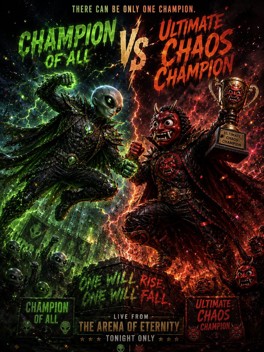 SpiactiveBite's tweet photo. Emoji Superhero Championship
🥵🥵🥵🥵🥵 vs 🏈🏈🏈🏈🏈
🏆🏆🏆🏆🏆🏆🏆🏆🏆🏆🏆🏆🏆
Emoji Supervillain Championship
👽👽👽👽👽 vs 👹👹👹👹👹 https://t.co/0jbji0Vbvm