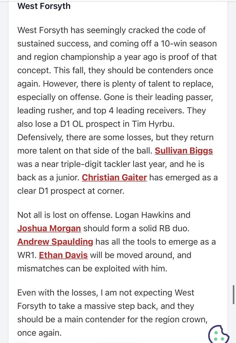recruits_west's tweet photo. We appreciate @PrepRedzone &amp; @CJacksonPRZ for covering West Football! The 7A Region 6 article shoutout our ‘28 ILB @sullivanbiggs19 ‘27 DB @christiangait ‘27 WR @AndrewS75861 ‘28 DB @coopervahle ‘28 RB @JoshuaMorg_28 ‘29 ATH @29Ethan77220 &amp; ‘29 QB @MichaelMcEvoyQB ! #RecruitWest https://t.co/wSEH6kQQez