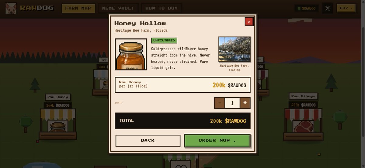 RawDogFun's tweet photo. Do you want RAW Honey?

Soon you will be able to using your RawDog Tokens. Raw Honey will come directly from Heritage Bee Farm Florida. (One of our many upcoming farms)

https://t.co/trcEM317Nm https://t.co/D6CPItfM8j