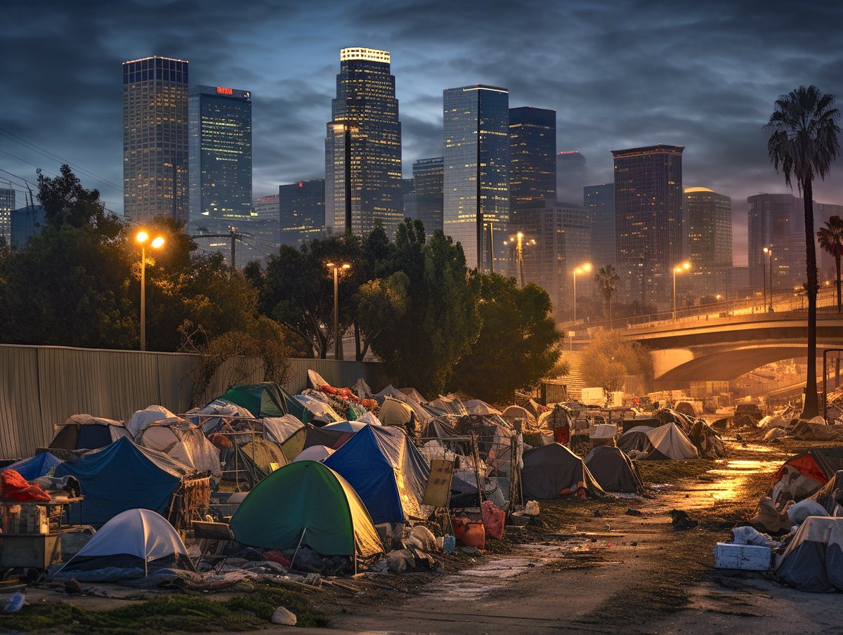 robdur's tweet photo. California the Beautiful.  California the Homeless.  California the Hopeless, thanks to Karen Bass. https://t.co/ZHN5Xw9tNB