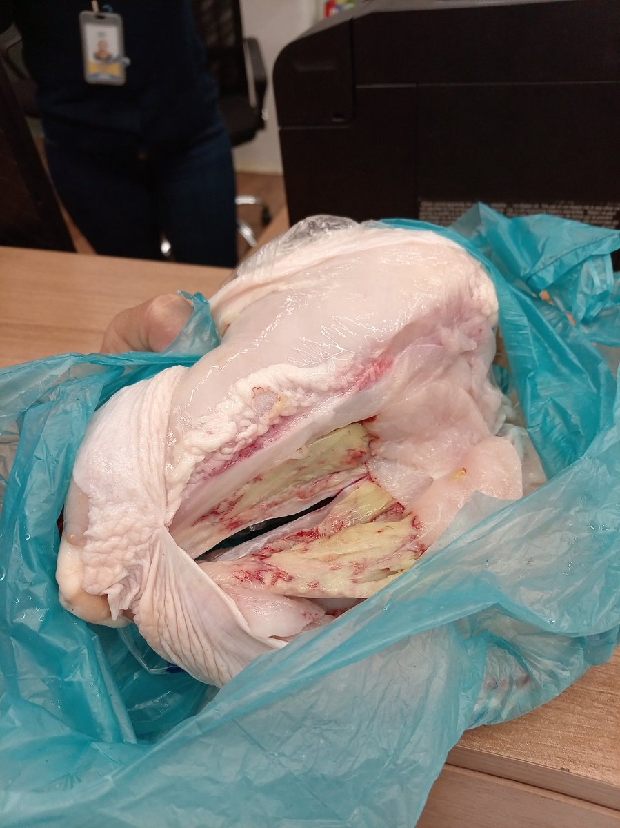 mbmosqu's tweet photo. Que más espera el @Arcsa_Ec para revisar las condiciones en las que vende los alimentos el @Coral_Ec @CoralHipermerca?? Hoy compre una pechuga d pollo y al abrirla en casa me encuentro con esto!!! Me la cambiaron pero tuve que despedezarla en el local de la magdalena https://t.co/0PwMhrpTXF