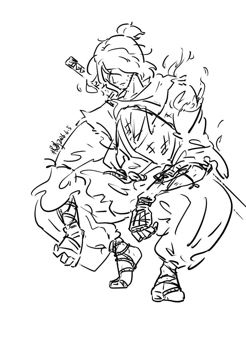 ya_noko's tweet photo. #SEKIRO  #隻狼 
練習✍🏻 https://t.co/MvLNUQxdi7