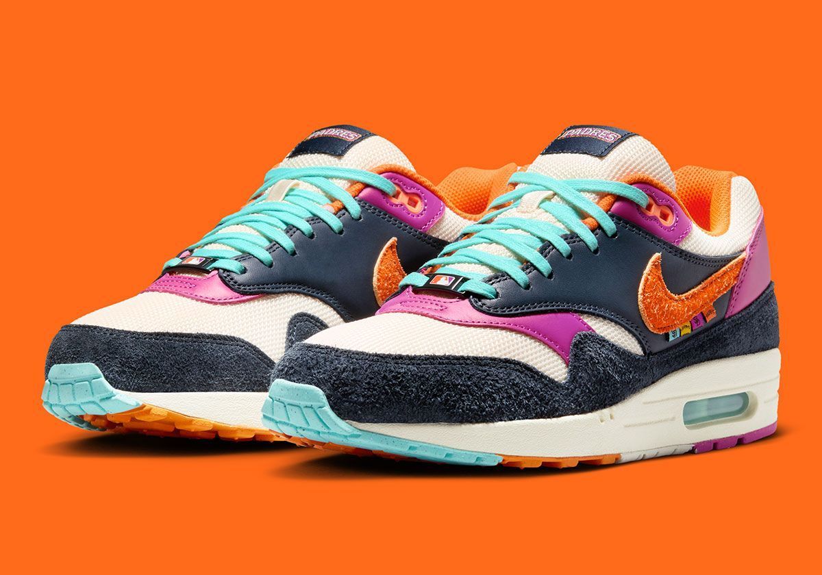 2WildDaily's tweet photo. MLB x Nike Air Max 1 'San Diego Padres' drops tomorrow at 10am ET ⚾️🔥 https://t.co/saeuslDBnp