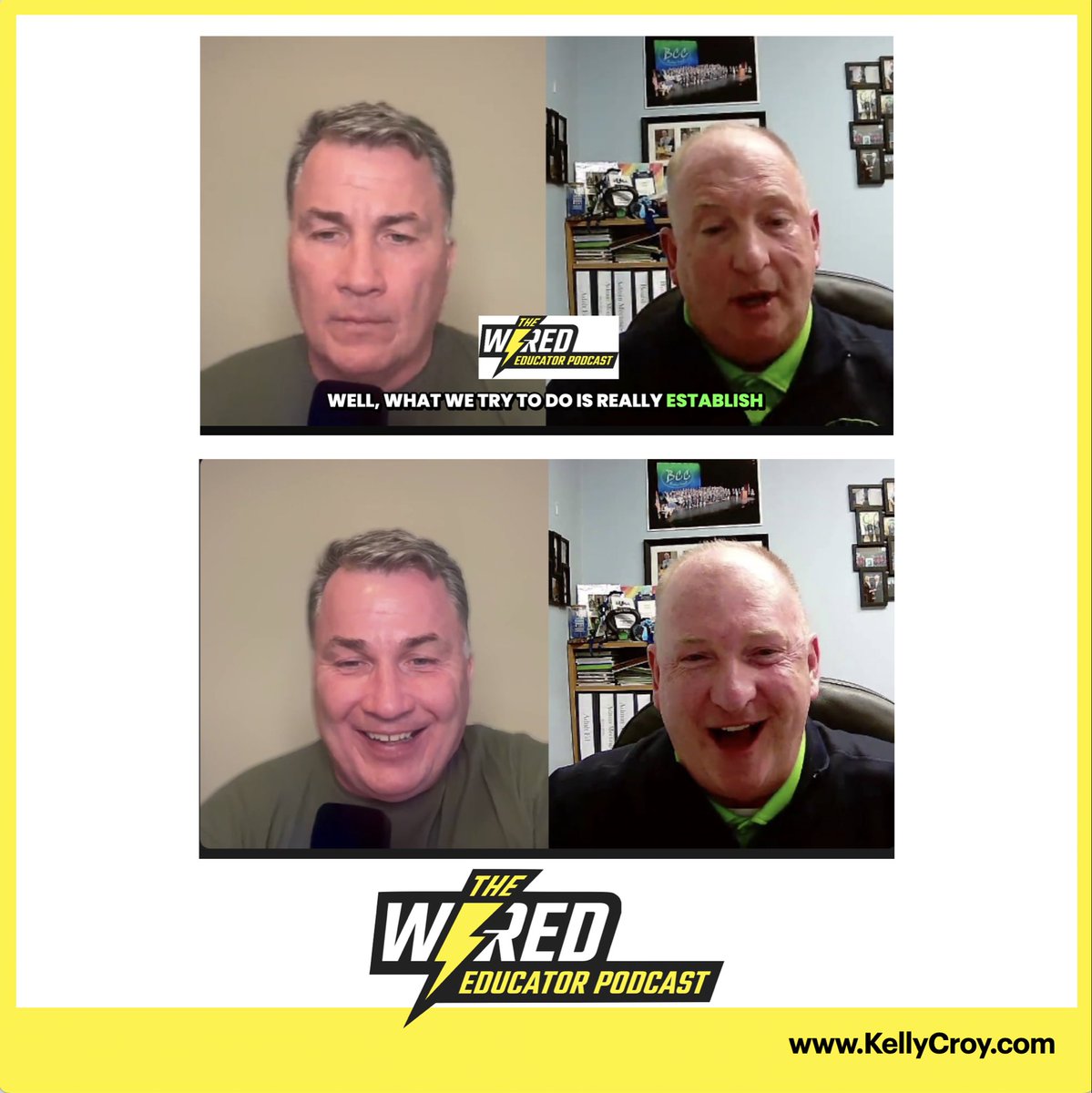 kellycroy's tweet photo. Going live tonight Episode 264 of the Wired Educator Podcast with my guest Frank Polen Frank Polen the assistant superintendent at Buckeye Career Center.  He is my favorite follow on LinkedIn. What a great man and leader. We had a fun conversation. Thank you for your patience Frank. Everyone's gonna love this episode and learn a lot. Do you subscribe? The podcast is in the oven and the timer is about to go off.