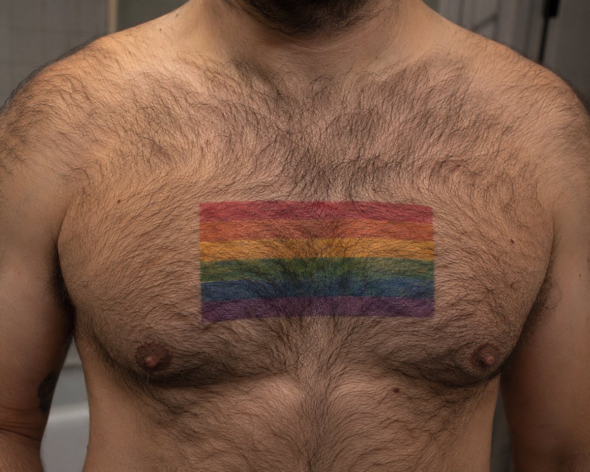 CBHeresy's tweet photo. Let’s not be too quick to judge Graham Platner.

For ten years I proudly wore what I thought was a Noahide covenant tattoo on my chest.

In retrospect, the fact that every shirtless man at the Peacock Club kept complimenting it should have been a clue. https://t.co/GlEn9KLOjV