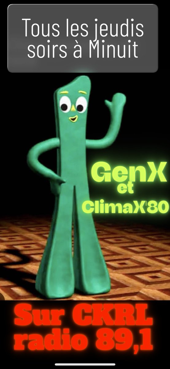 ckrl89's tweet photo. Hé les jeunes! C'est ce soir pour la première fois... à compter 22h! GenX et climax '80! On sera ensemble jusqu'à 1 h am! Et c'est Présenté en directe sur les ondes de #ckrl radio... fm 89,1 Votre Maison de la Radio à Québec!
Des becs de Quebec city! Voir moins https://t.co/FA89X6t0Hp
