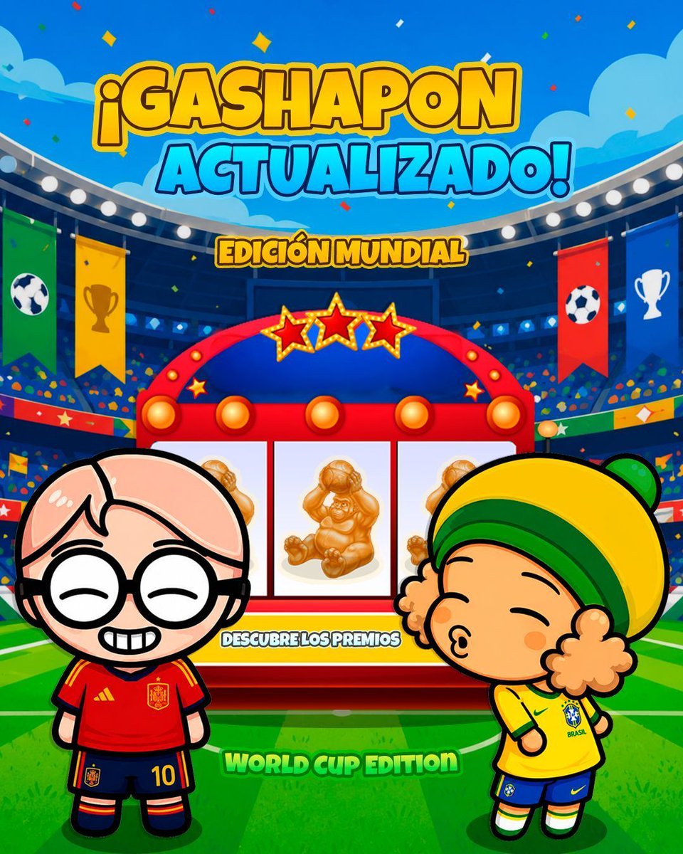 BoomBangPS's tweet photo. 🏆⚽ ¡El Gashapon Edición Mundial ya está disponible! ⚽🏆

La pasión del fútbol llega a BoomBang con recompensas exclusivas inspiradas en el torneo más importante del mundo. 🌍✨

⏳ Disponible por tiempo limitado. https://t.co/XtPzv6cPh4