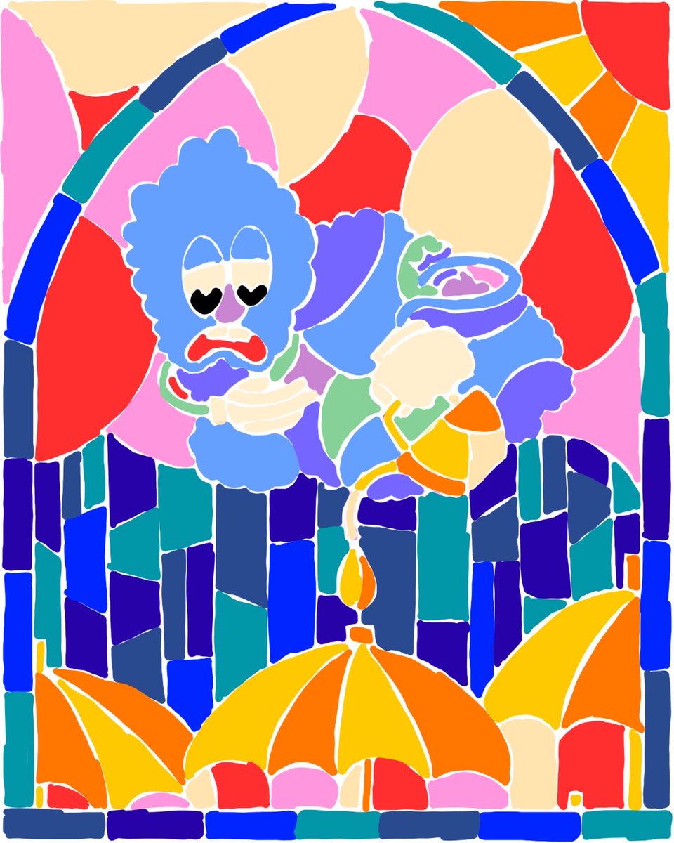_3Bridge_'s tweet photo. rain☔️
#イラスト 
#illustrationㅤ 
#stendglass https://t.co/TKMMQgj2iw