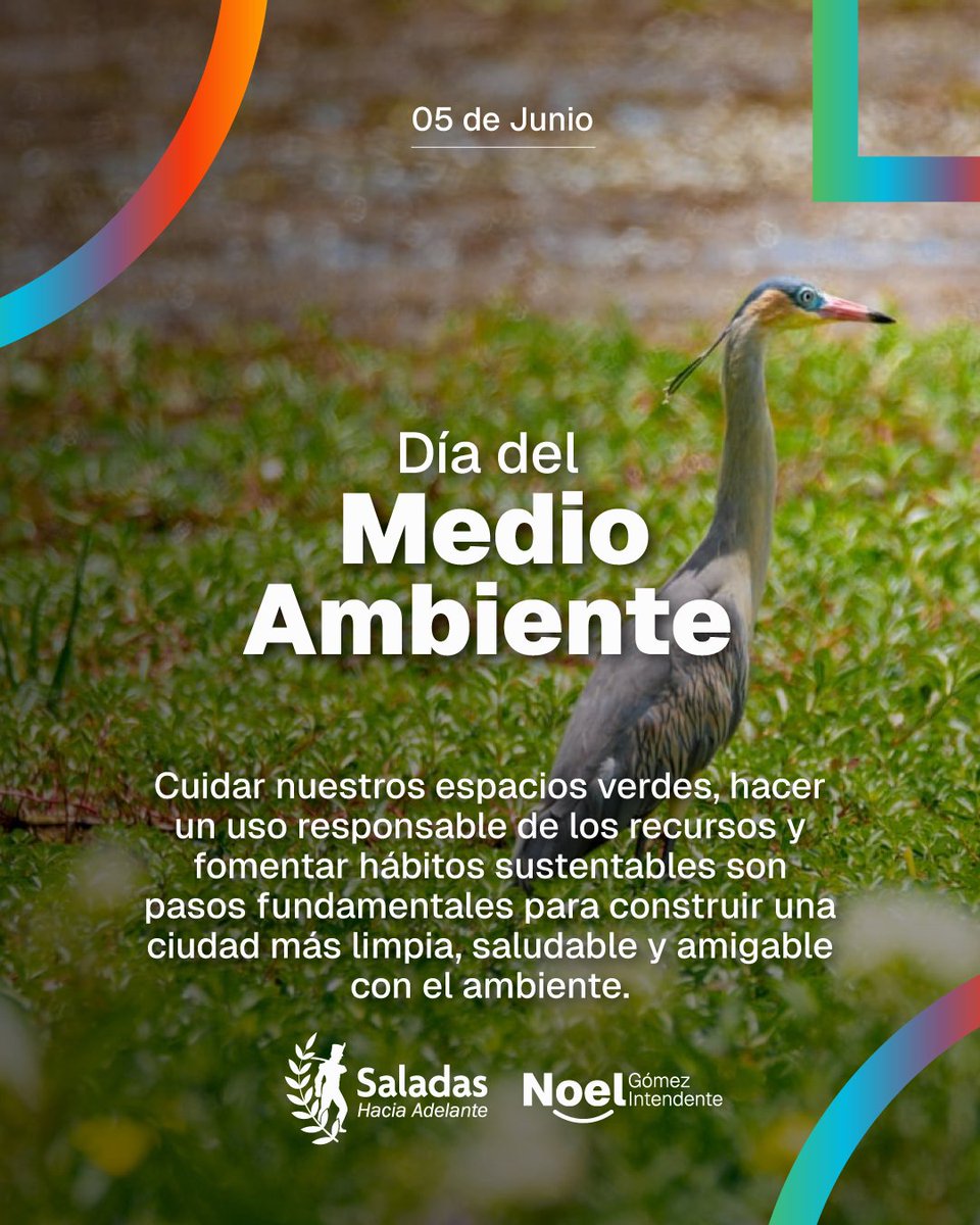 munidesaladas's tweet photo. 🌎 Día Mundial del Medio Ambiente

Cuidar nuestro entorno es una tarea de todos. Cada acción cuenta para construir una comunidad más limpia, sustentable y comprometida con las futuras generaciones.

Renovemos nuestro compromiso con el ambiente y con el desarrollo responsable. https://t.co/t76E7PO9tj