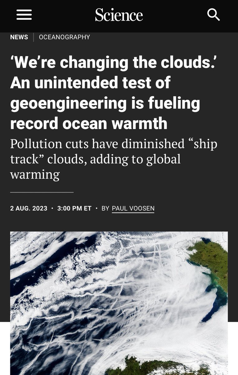 BoundryLayer's tweet photo. @GibbLaytham @epaleezeldin 2) The fact of the matter is that environmental policies are to blame for recent warming: We have been eliminating cloud seed nuclei for decades. https://t.co/8GjY4tpUek