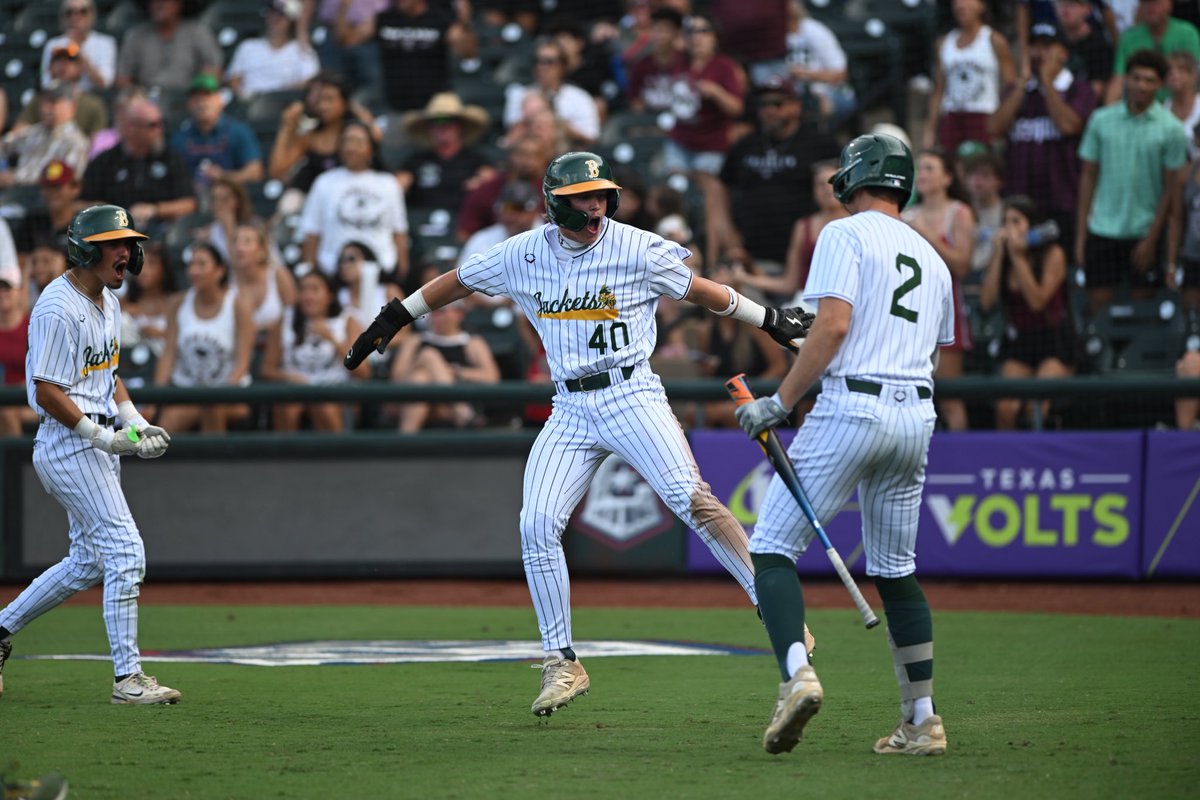 WCMSports's tweet photo. Boyd is bringing another state championship trophy home.

The Yellowjackets overcame an early deficit then survived a late rally from Corpus Christi London to secure a 9-8 victory in the Class 3A Division I state final.

Initial story: https://t.co/YpCqhJr4AL https://t.co/BfsxJUoRIP