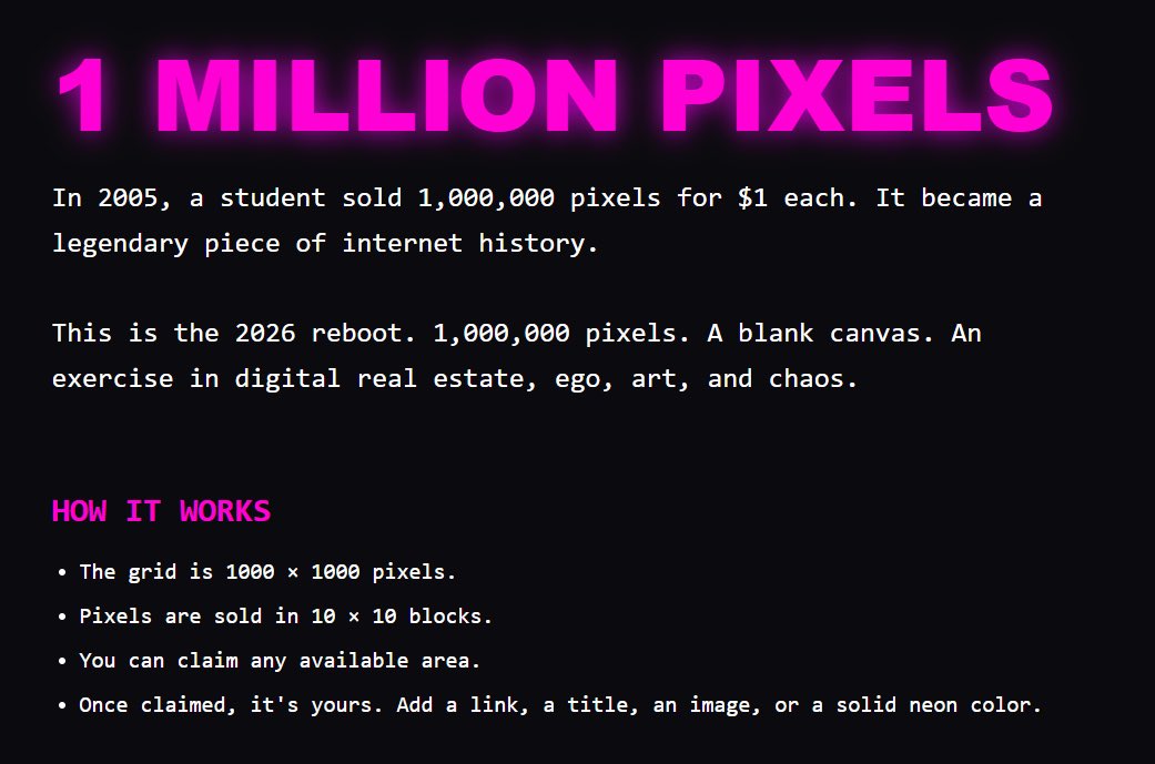MakerThrive's tweet photo. i used @Replit to rebuild the million dollar homepage! 

payments -> stripe 
auth -> replit
db -> neon 

buy a space, promote your company! 

500 pixels already sold 🚀👇

https://t.co/zPGJfgh56z https://t.co/fVThmtuE3l
