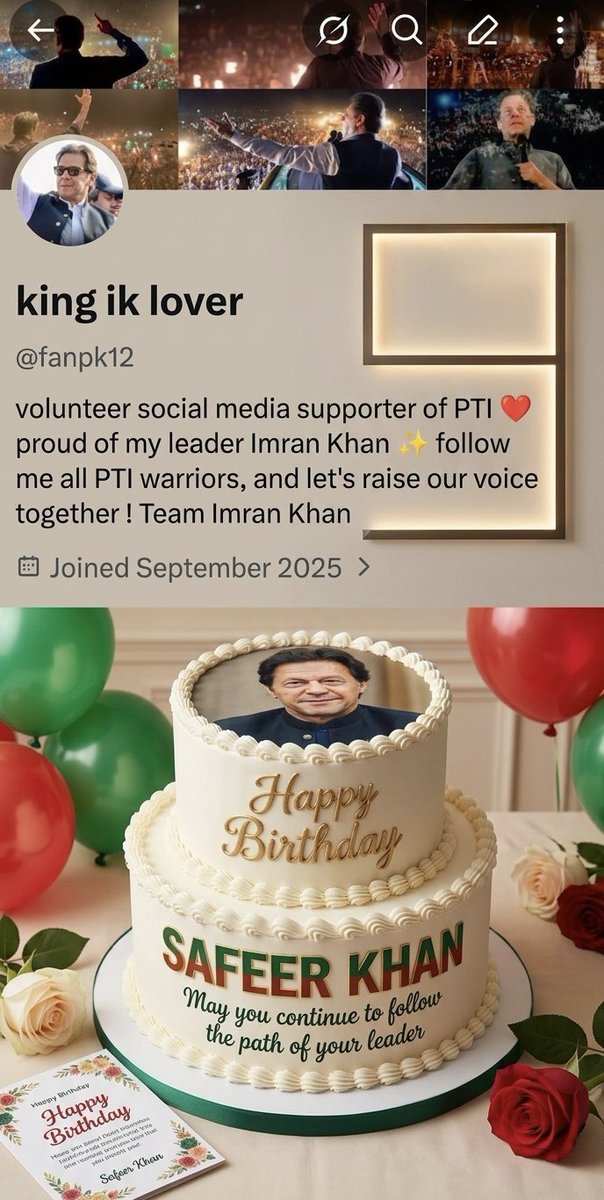 Aleenachs4's tweet photo. Happy Birthday, Safir Bhai! 🎂🎈

Wishing you a wonderful year ahead filled with happiness, good health, success, and countless blessings. May Allah always protect you, strengthen your faith, and reward your dedication, loyalty, and hard work for the cause you believe in.

Your passion and commitment inspire many. May all your dreams come true and may you continue to be a strong voice for truth and justice.

Have a fantastic birthday and an amazing year ahead! 🎉🎂 @fanpk12

#HappyBirthdaySafirBhai #TeamImranKhan #PTIFamily 💚❤️