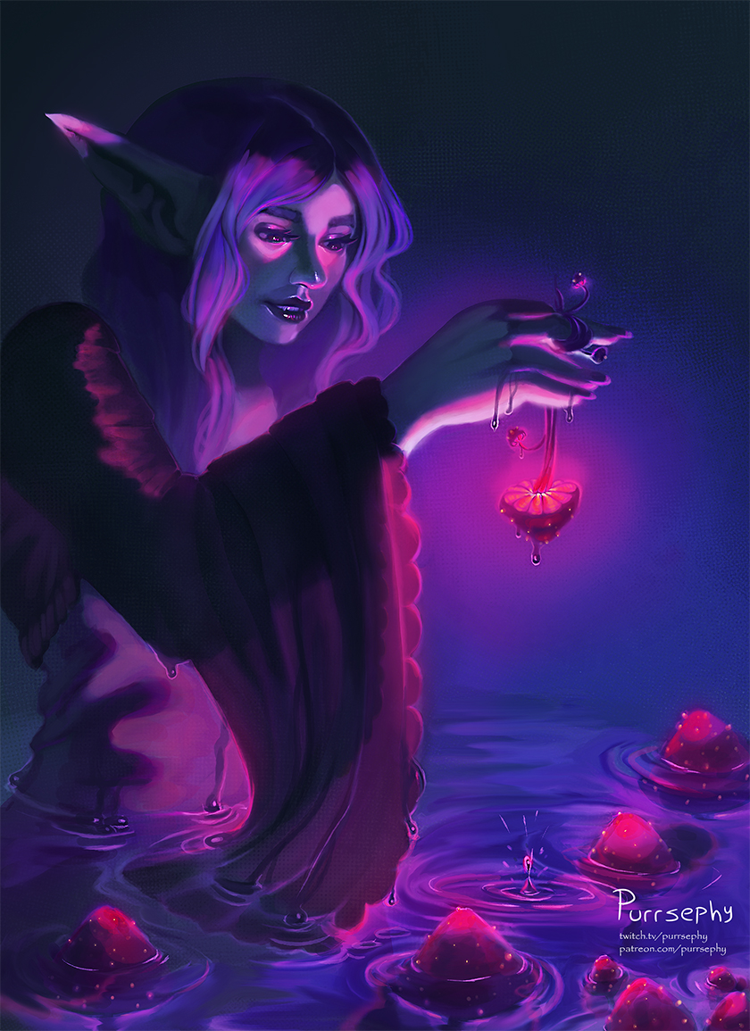 purrsephy's tweet photo. Was digging through old art and drudged this out the mud.

#digitalpainting #fantasy #elf #artist https://t.co/M4LG73kusK